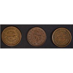 3-PATRIOTIC CIVIL WAR TOKENS