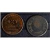 Image 1 : 2- CIVIL WAR TOKENS HERRICK FRUIT & NOT ONE CENT
