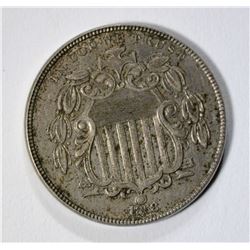 1868 SHIELD NICKEL, AU
