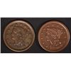 Image 1 : 2 LARGE CENTS: 1850 XF & 1851 VF+