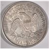 Image 2 : 1875 SEATED HALF DOLLAR, AU/UNC NICE!