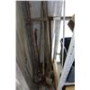Image 1 : VINTAGE POST HOLE DIGGER AND RAKE AND LOG ROLLER