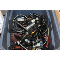 TOTE OF BIKE PARTS