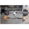 Image 1 : 2 WEIGHT LIFTING BARS WITH WEIGHTS AND DUMBELL