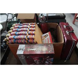 BOX OF KIDS TOYS AND PUZZLE MATS