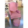 Image 1 : WINGBACK CHAIR AND FOOTSTOOL
