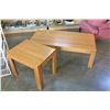 Image 1 : OAK COFFEE AND ENDTABLE SET