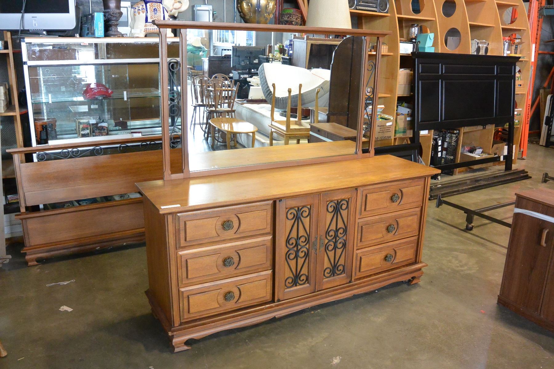 Spanish Pecan 6 Drawer Dresser