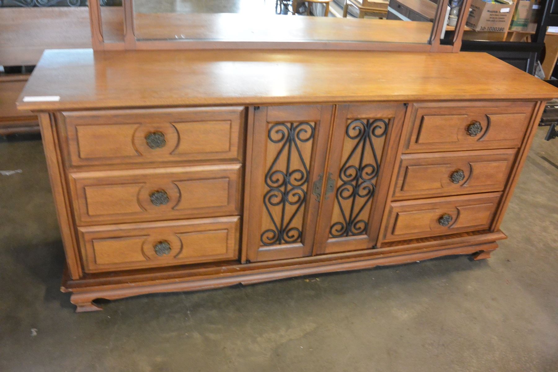 Spanish Pecan 6 Drawer Dresser