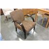 Image 2 : BROWN MICROFIBRE ARMCHAIR