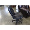 Image 2 : BLACK LEATHER GAS LIFT ROLLING OFFICE CHAIR