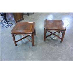 PAIR OF WALNUT ENDTABLES