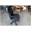 Image 2 : BLACK LEATHER GAS LIFT ROLLING OFFICE CHAIR