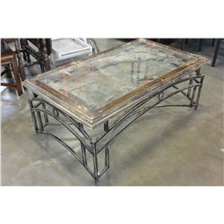 GLASS TOP COFFEE TABLE