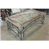 Image 1 : GLASS TOP COFFEE TABLE
