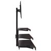 Image 2 : BRAND NEW IN BOX MODERN WOOD FINISH AND GLASS 3 IN 1 TV STAND FOR TVS UP TO 52 INCHES,