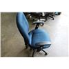 Image 2 : BLUE FABRIC GAS LIFT ROLLING OFFICE CHAIR