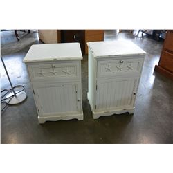 PAIR OF WHITE NIGHTSTANDS