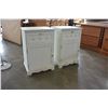 Image 2 : PAIR OF WHITE NIGHTSTANDS