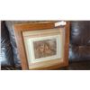 Image 1 : FRAMED TAPESTRY BOY AND GIRL SCENE