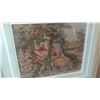 Image 2 : FRAMED TAPESTRY BOY AND GIRL SCENE