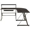 Image 3 : NEW ELEMENTS BLACK CONTEMPORARY CORNER DESK