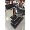Image 2 : BRAND NEW MODERN WOOD FINISH AND GLASS 3 IN 1 TV STAND FOR TVS UP TO 52 INCHES,