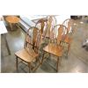 Image 2 : SET OF FIVE WINDSOR STYLE DINING CHAIRS