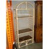 Image 2 : RATTAN AND GLASS BOOKSHELF