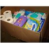 Image 2 : BOX OF DIAPERS BABY LOTION AND TOILET TISSUE