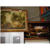 Image 1 : GILT FRAMED PRINT AND FRAMED FABRIC PICTURE