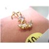 Image 2 : 10KT YELLOW GOLD CUBIC ZIRCONIA FLORAL PENDANT WITH APPRAISEL $450.00