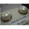 Image 2 : STERLING SILVER GENUINE FRESHWATER PEARL EARRINGS WITH APPRAISEL $400.00
