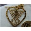 Image 2 : 10KT YELLOW GOLD DIAMOND FILIGREE PENDANT WITH CHAIN RETAIL $600.00