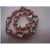 Image 2 : STERLING SILVER ROSE GOLD PLATED GENUINE TOPAZ AND CUBIC ZIRCONIA DANGLE EARRINGS WITH APPRAISELS $1