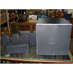 POLK AUDIO 5.1 SURROUND SOUND SPEAKERS WITH POWERED SUB MODEL PSW10 110V