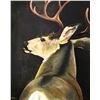 Image 1 : Mule Deer Painting 28" x 36" Original Art "Eminent Danger" by Cindy Moore