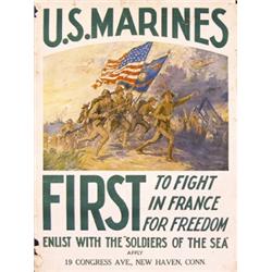003 Lot of 4 World War I US MARINES Posters ORIGINAL