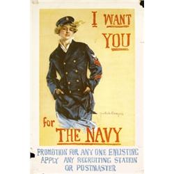 010 ORIGINAL Christy US WW I Poster I want you RARE