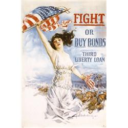 011 ORIGINAL Christy US World War I Bonds Poster 
