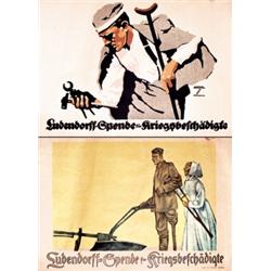 016 Lot of 2 ORIGINAL WW I Posters incl. Ludwig Hohlwein 