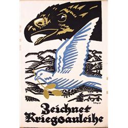 017 ORIGINAL German WW I War Bonds Poster Sigrist