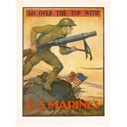020 ORIGINAL US Marines World War I Poster - COUGHLIN