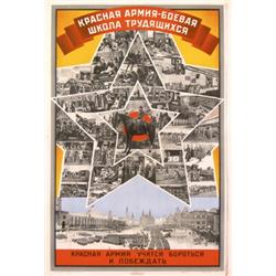 022 ORIGINAL VINTAGE Red Army Poster 1920s Famous