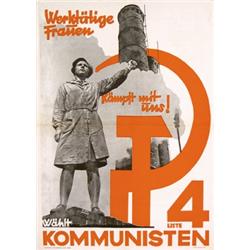 027 RARE Constructivist Communist Election Poster 1920s