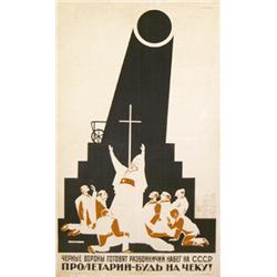 028 ORIGINAL Russian War Poster 1930s Dimitry Moor