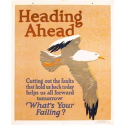 035 ORIGINAl Mather Work Poster 1920s Bird by Lee