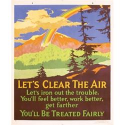 036 OLD Mather Work Poster 1920s Clean the Air