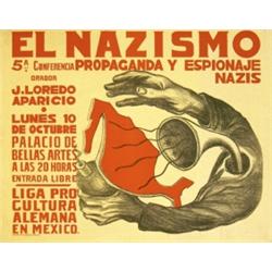 039 RARE ORIGINAL NAZI Propaganda Poster Mexico 1930s