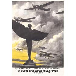 041 VINTAGE German Aviation Poster 1930s ORIGINAL